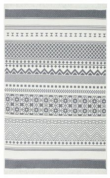 Безворсовий бавовняний килим Aura AR 07 Grey 120x180