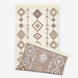 Безворсовий бавовняний килим Amora AM 002 BEIGE 60x90