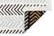 Безворсовий бавовняний килим Aura AR 19 White Black 80x150