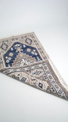 Безворсовий бавовняний килим Amora AM 003 BLUE 60x90