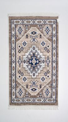 Безворсовий бавовняний килим Amora AM 003 BLUE 60x90