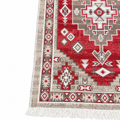 Безворсовий бавовняний килим Amora AM 003 RED 60x90
