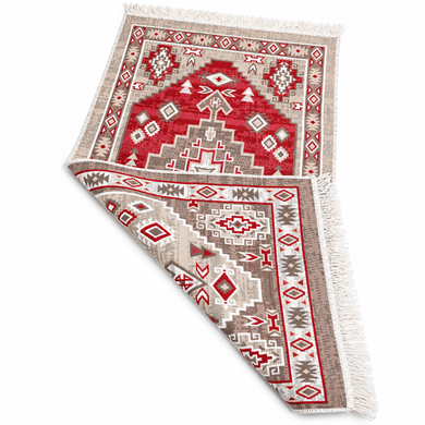 Безворсовий бавовняний килим Amora AM 003 RED 60x90